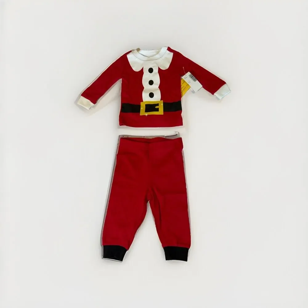 NWT The Children’s Place Baby Santa Christmas Pajama Set 3-6 Months 2 Pc